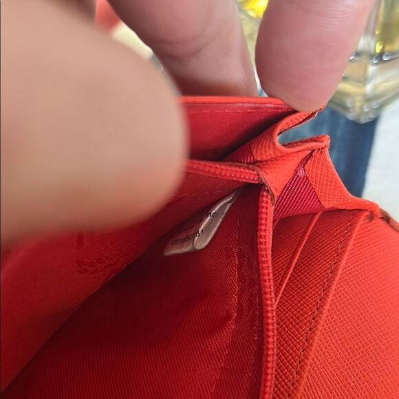 MCM orange Leather Wallet with Gold Hardware EUC - Picture 9 of 16